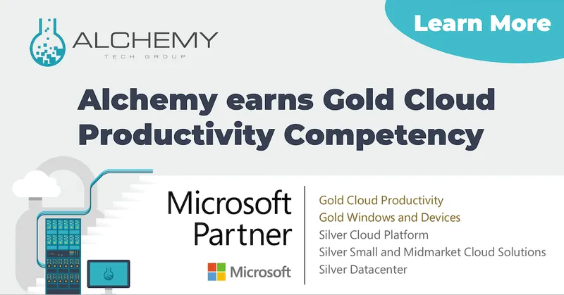Alchemy earns Microsoft Gold Cloud Productivity Competency