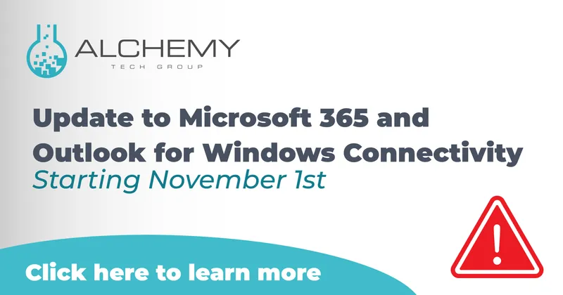 Update to Microsoft 365 and Outlook for Windows Connectivity
